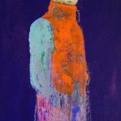 41x75 cm acrylic on wood 2013 title Exile 1