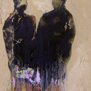 54x75 cm acrylic on wood 2013 title Exile 3
